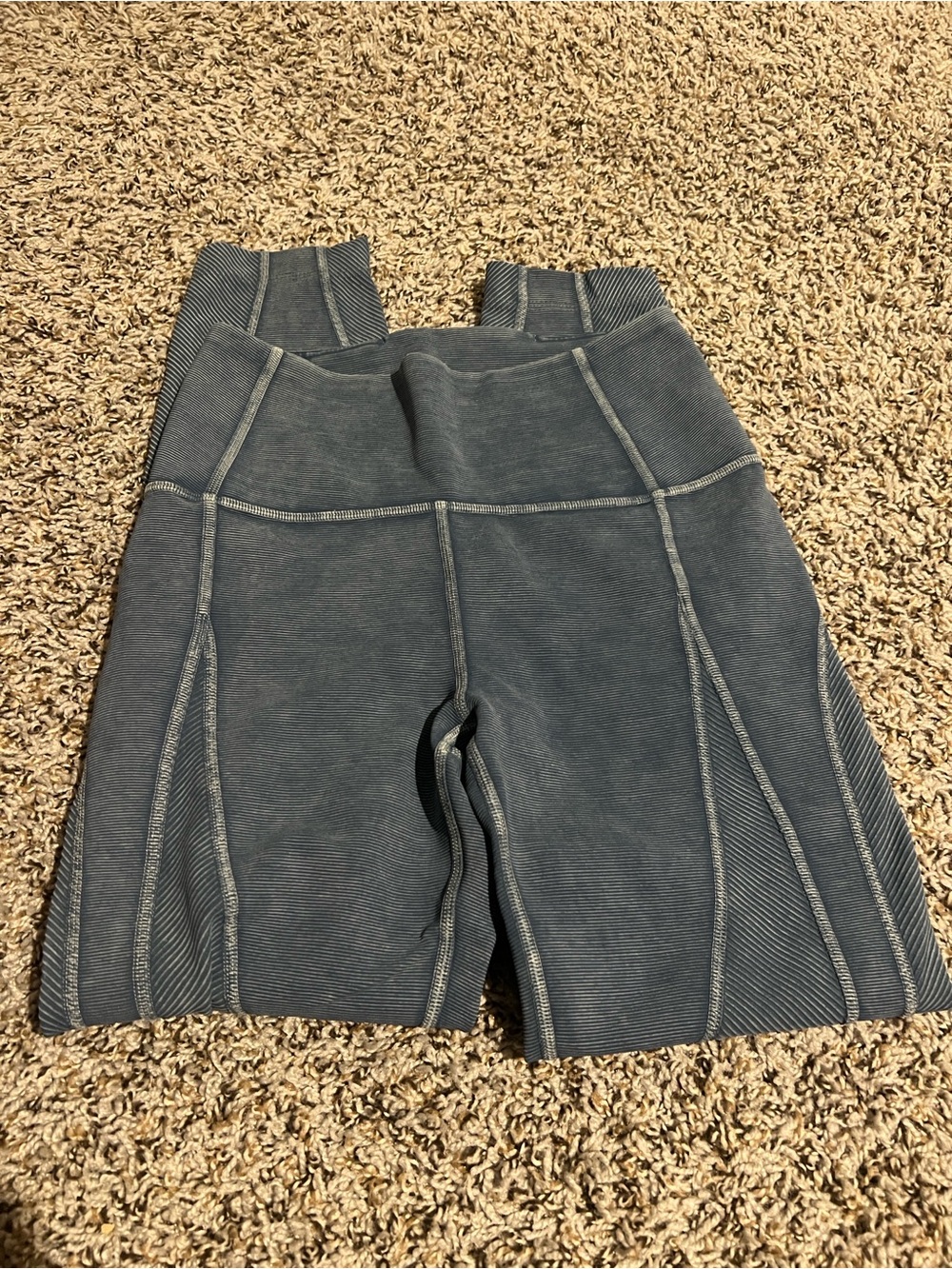 lululemon athletica Ribbed High-Waist Leggings in Slate Blue
